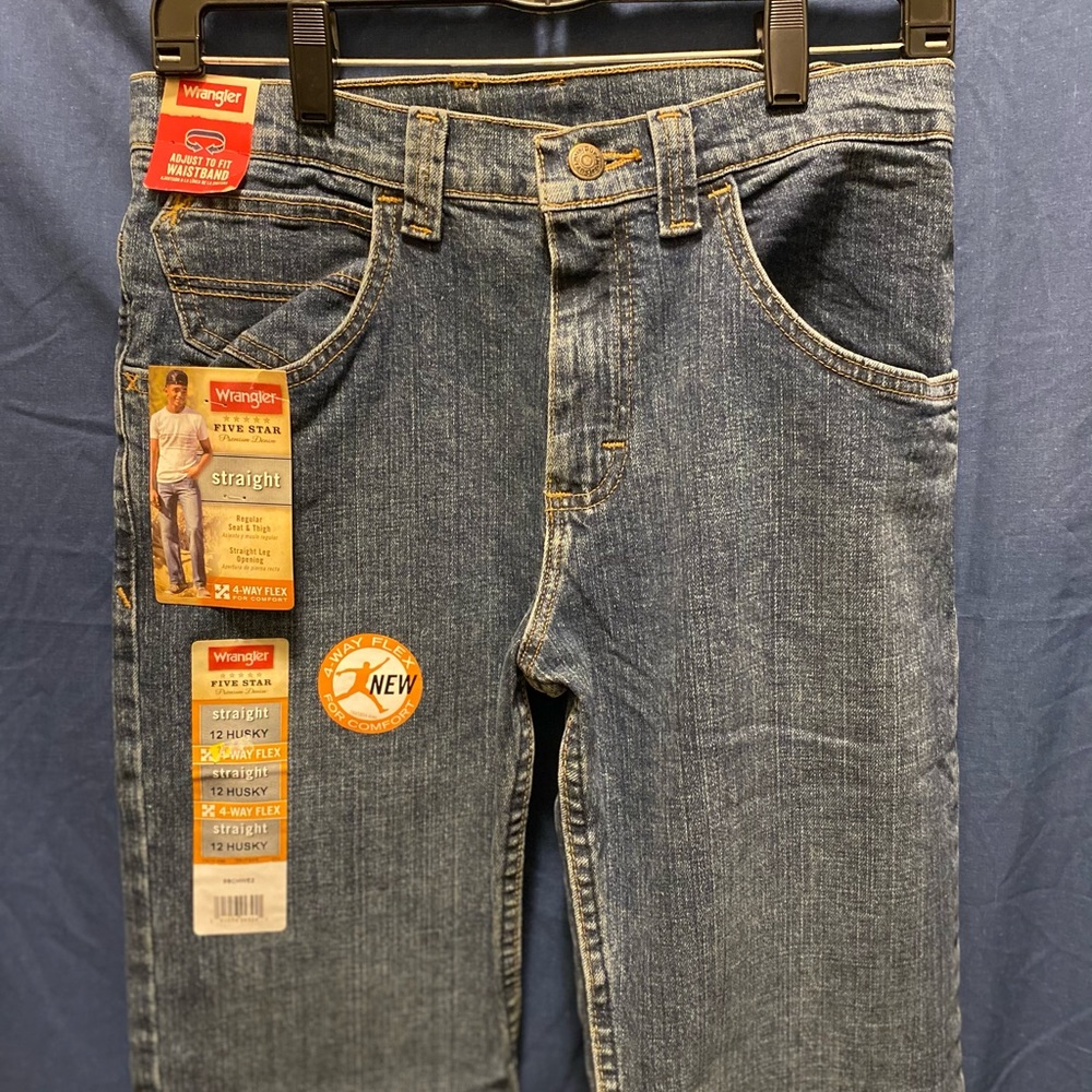 NWT wrangler jeans straight leg 12 husky